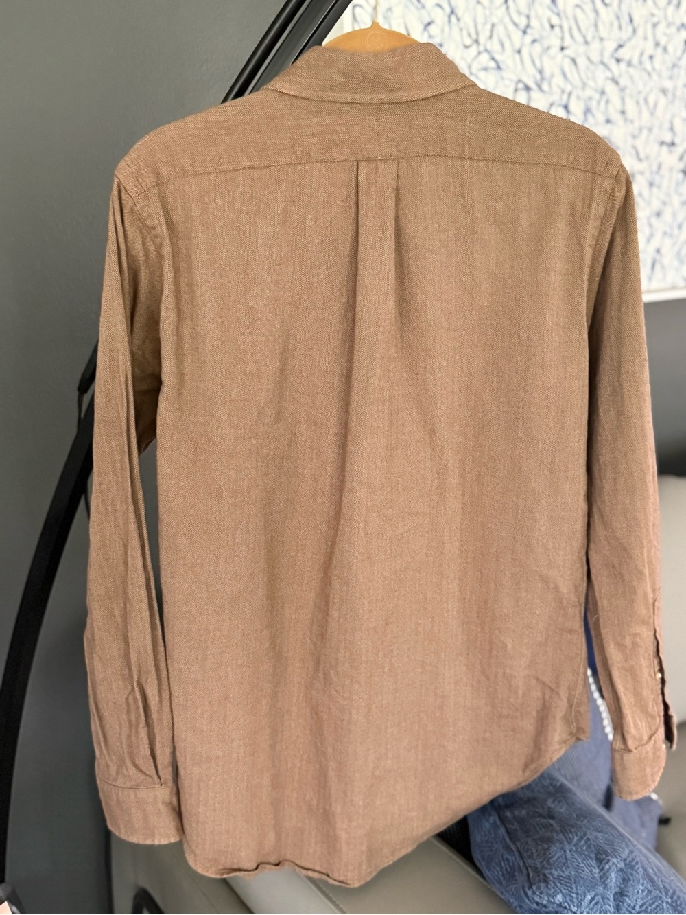 Ralph Lauren Brown Herringbone Classic-Fit Button-Down Shirt - Picture 3 of 5